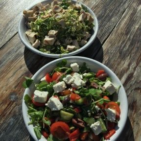 Gluten-free salads from Malibu Farm Restaurant